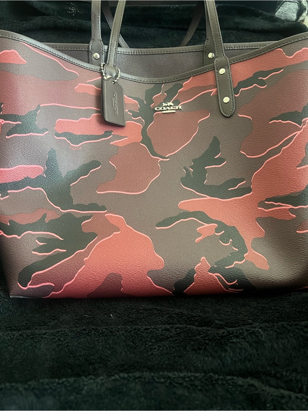 Coach Reversible City Tote in Wild Camo Print